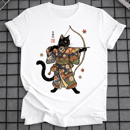 JAPANISCHES BOGENSCHÜTZEN KATZE T-SHIRT