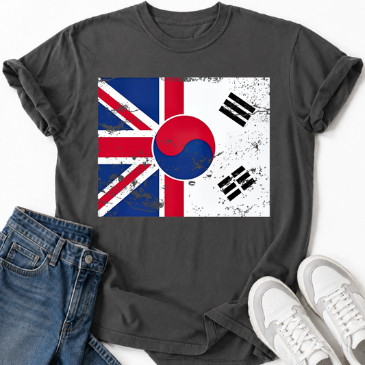KOREA UK FLAG T-SHIRT