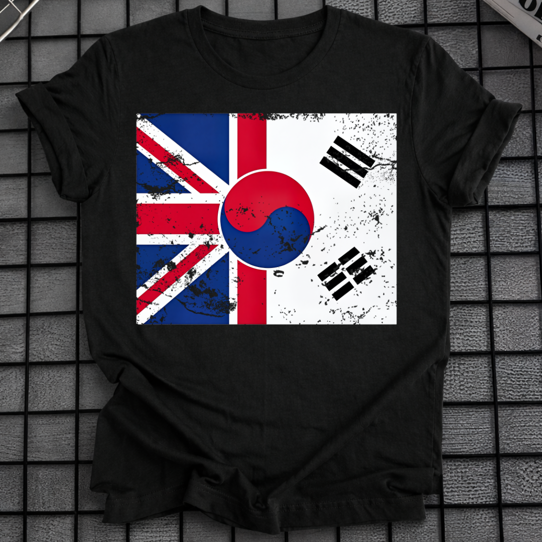 KOREA UK FLAG T-SHIRT