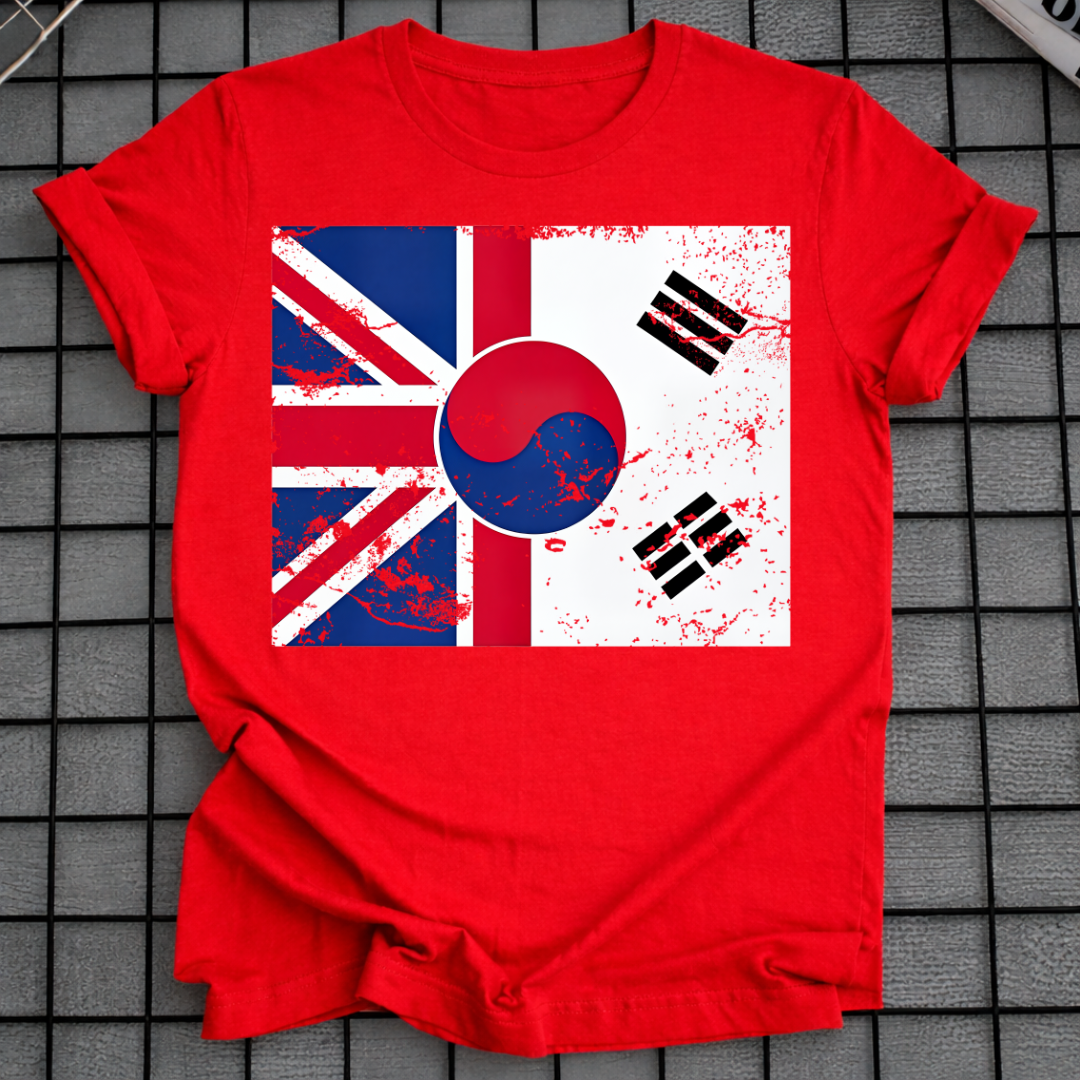 KOREA UK FLAG T-SHIRT