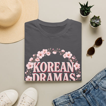 Korean Dramas Are My Therapy T-Shirt — K-Drama Fan Floral Tee