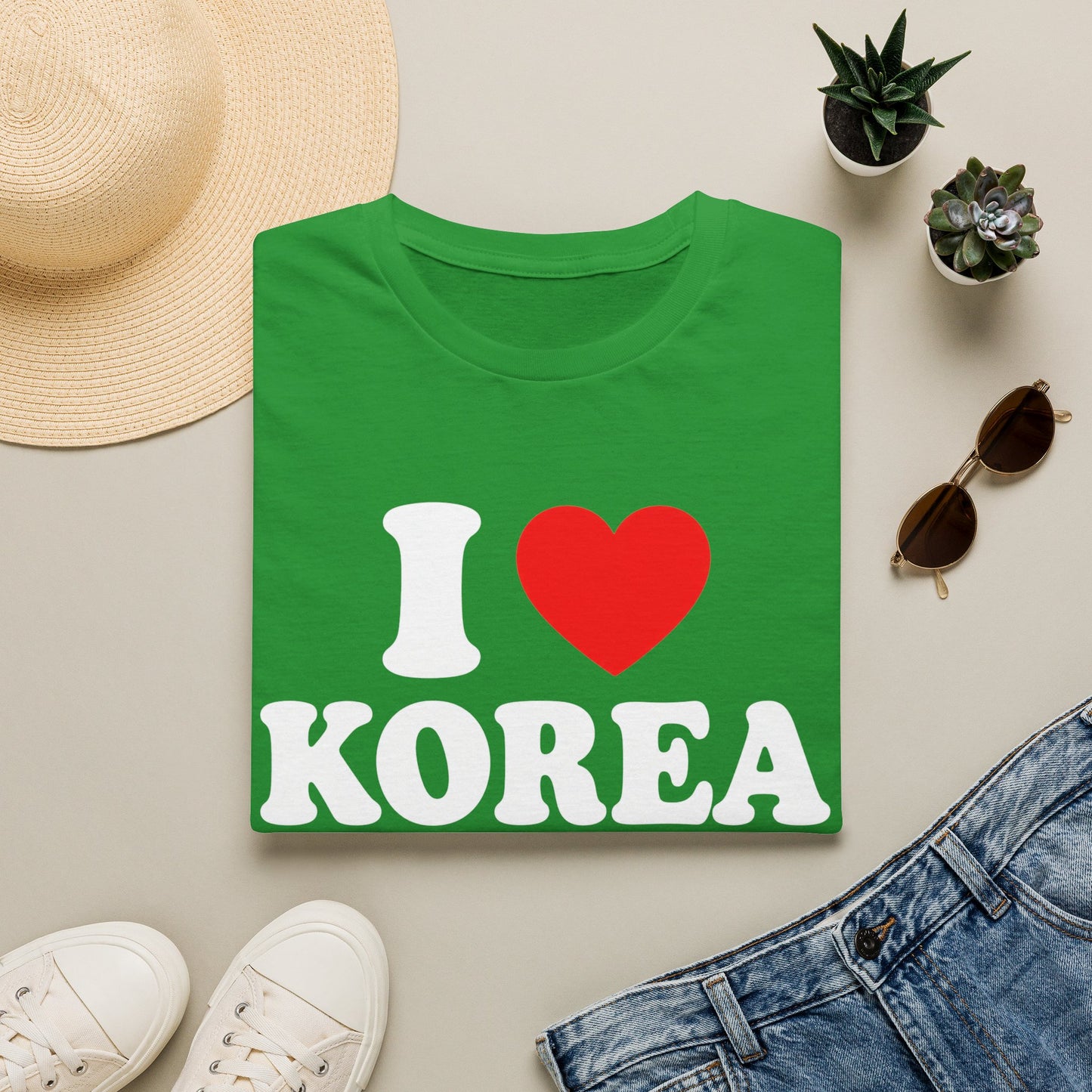 I  Korea T-Shirt — Retro Love Korea Tee for Travelers & K-Style Fans