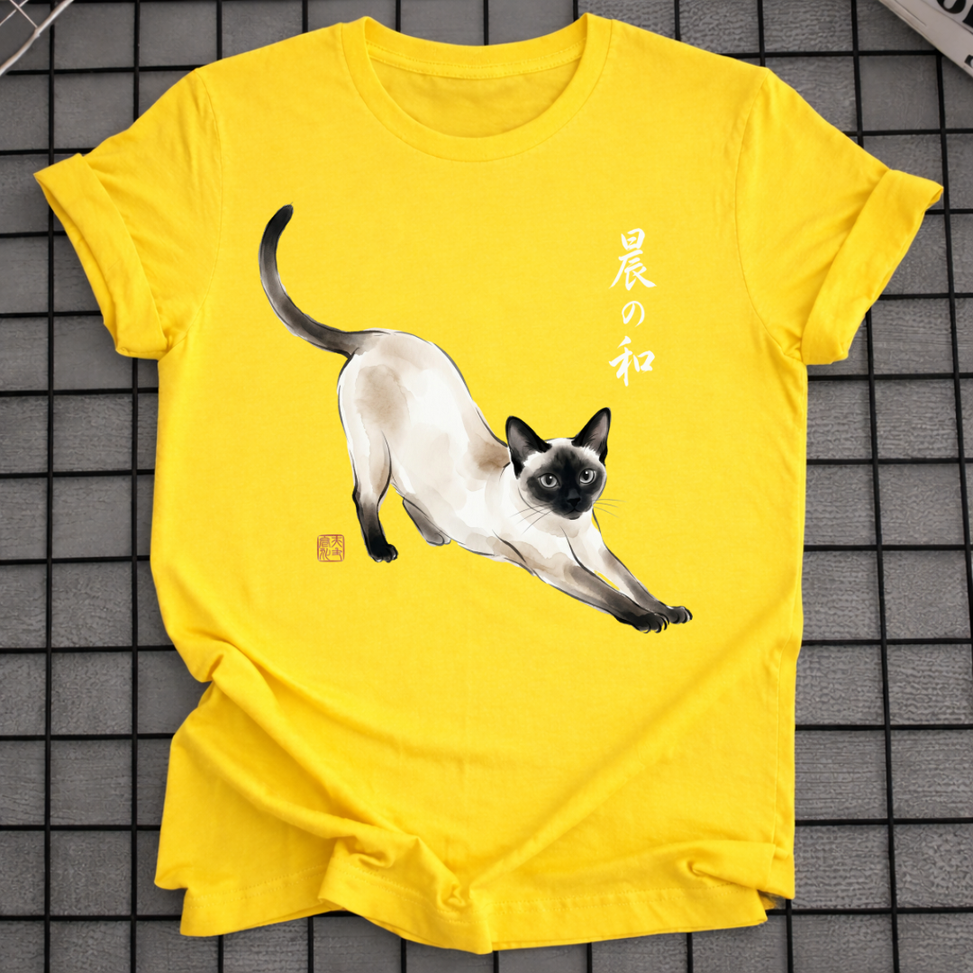 SIAMESE CAT STRETCH T-SHIRT