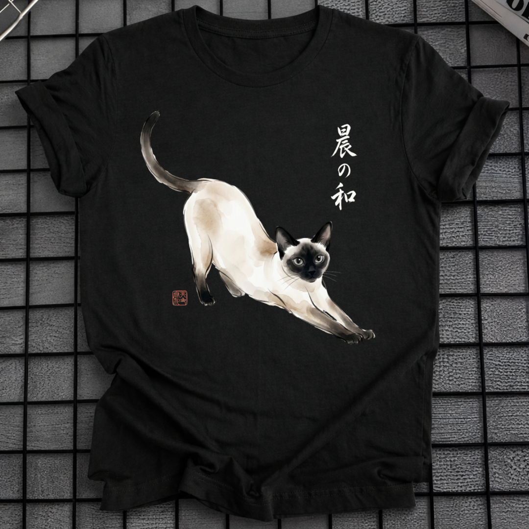 SIAMESE CAT STRETCH T-SHIRT
