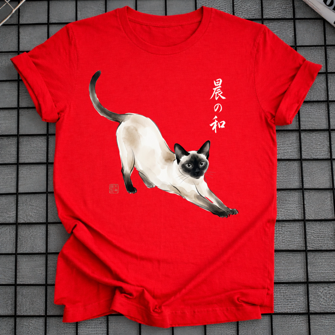 SIAMESE CAT STRETCH T-SHIRT