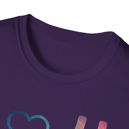 Rainbow Heart Hand Unisex T-Shirt - Perfect for Love Celebrations