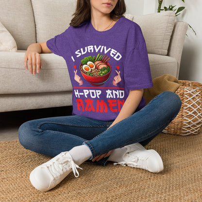 I Survived K-Pop and Ramen Unisex Softstyle T-Shirt