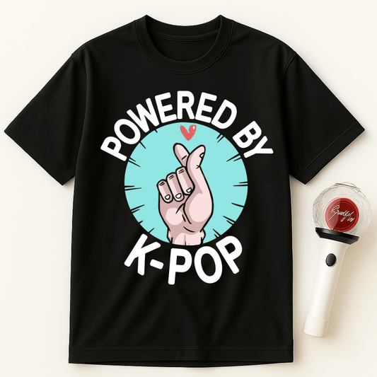 POWERED BY K-POP FINGER HEART UNISEX T-SHIRT