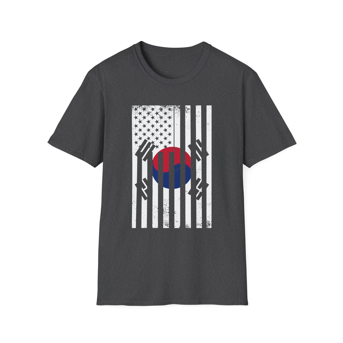 Korean Flag USA Mashup T-Shirt — Taegeuk Stripes Graphic Tee
