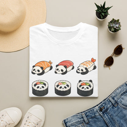 Sushi Panda T-Shirt — Cute Kawaii Sushi Roll Pandas Graphic Tee