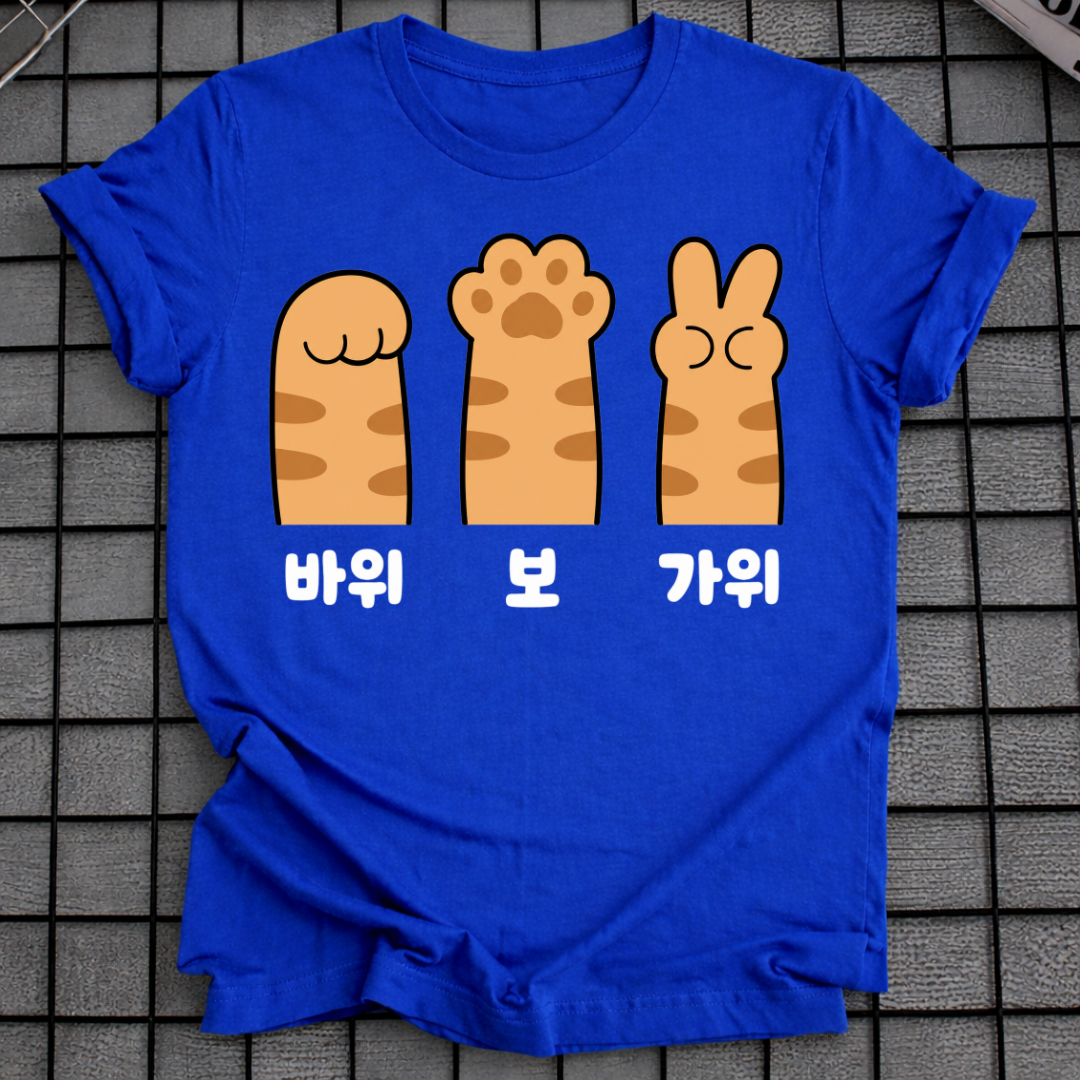 ROCK PAPER SCISSORS CAT PAW T-SHIRT