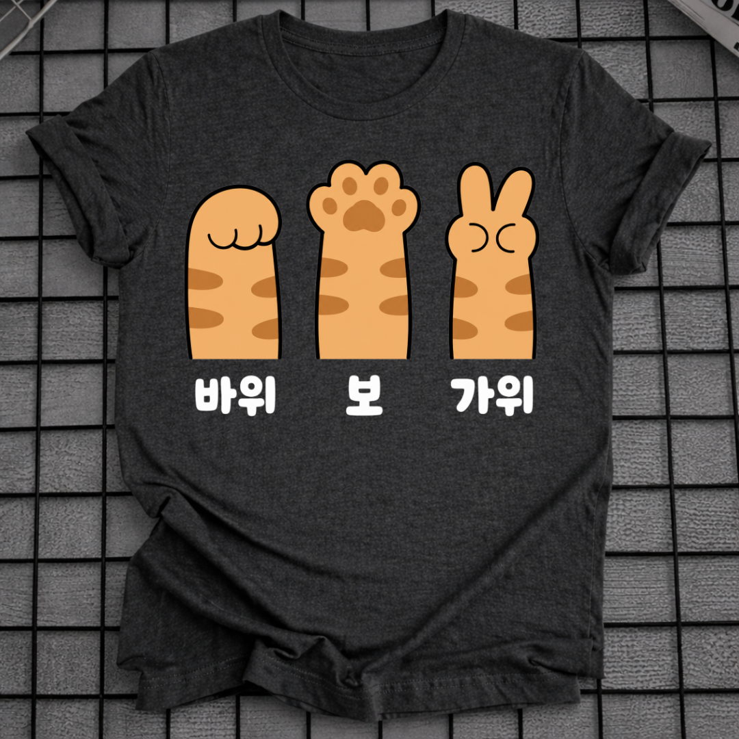 ROCK PAPER SCISSORS CAT PAW T-SHIRT