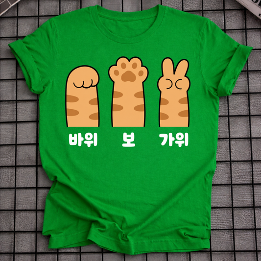 ROCK PAPER SCISSORS CAT PAW T-SHIRT