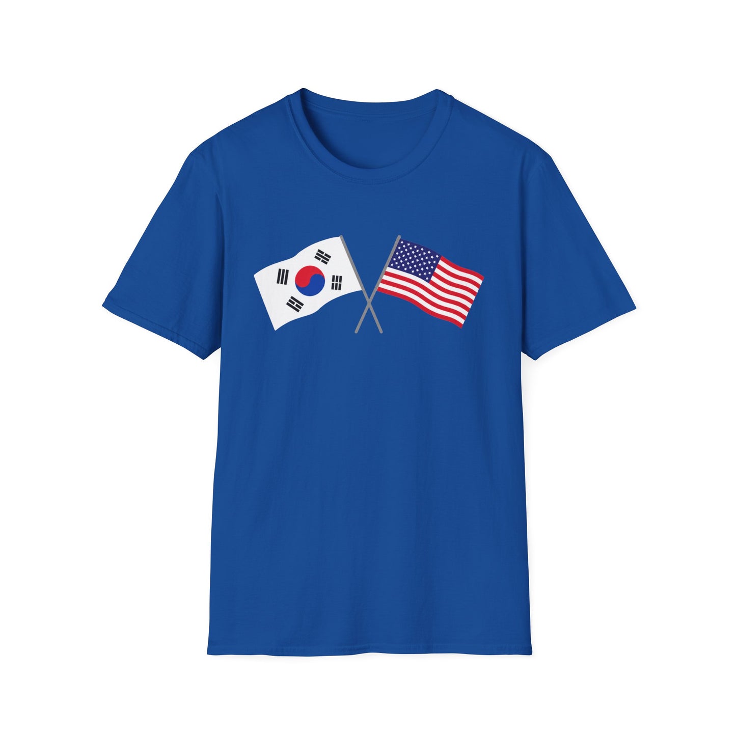 Korea USA Crossed Flags T-Shirt — Korean & American Friendship Tee