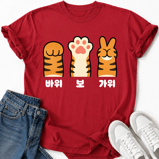 ROCK PAPER SCISSORS TIGER PAW T-SHIRT
