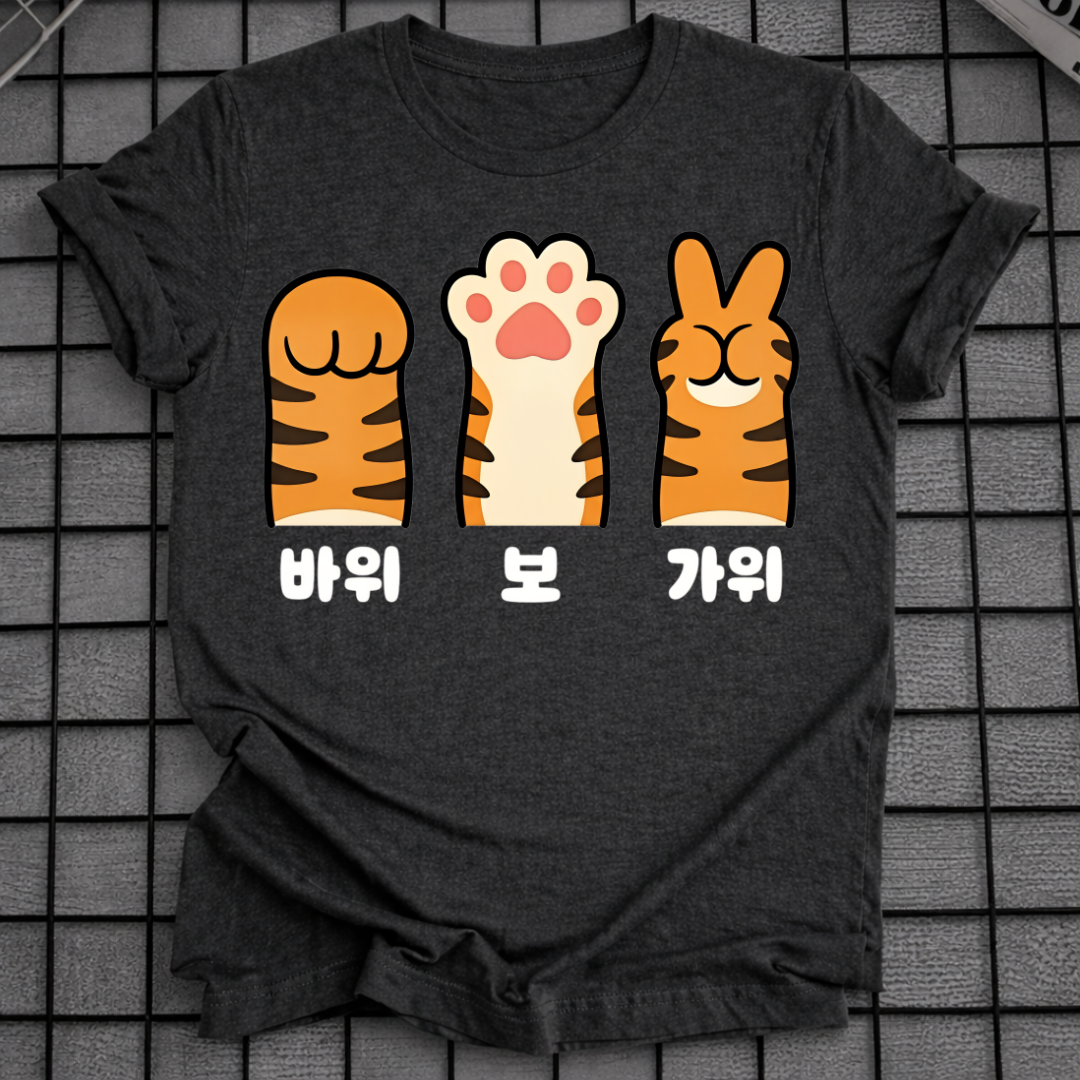 ROCK PAPER SCISSORS TIGER PAW T-SHIRT