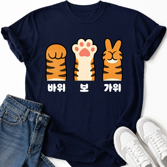ROCK PAPER SCISSORS TIGER PAW T-SHIRT