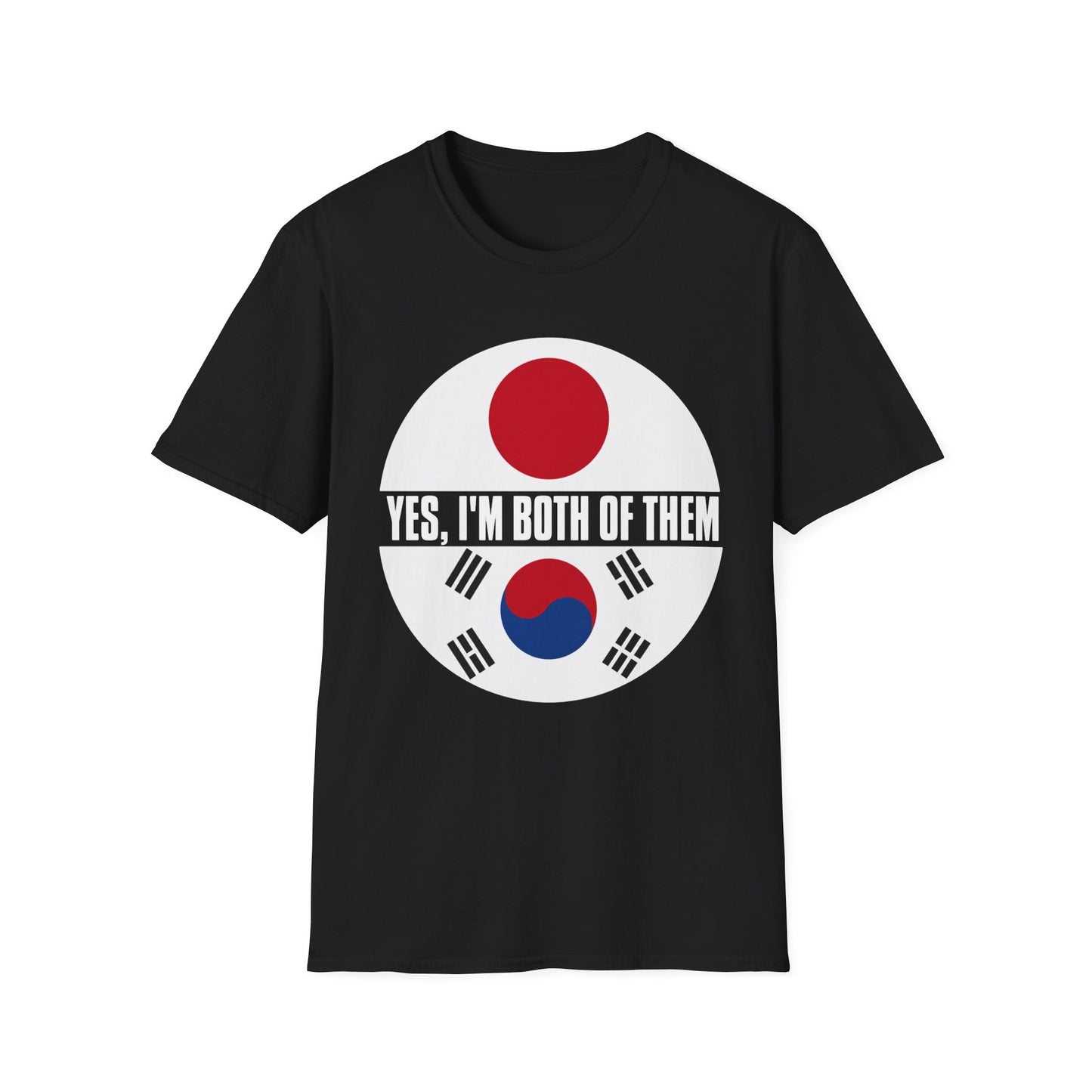 T-Shirt — "Yes, I'm Both of Them" Japan & Korea Flag Pride Tee