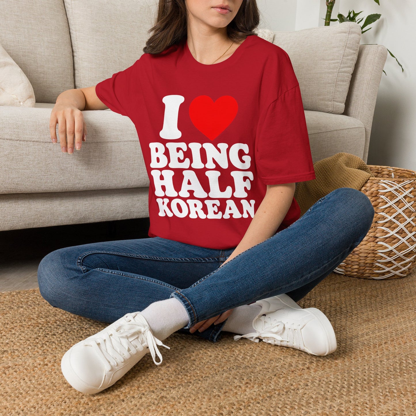 I LOVE BEING HALF KOREAN T-SHIRT
