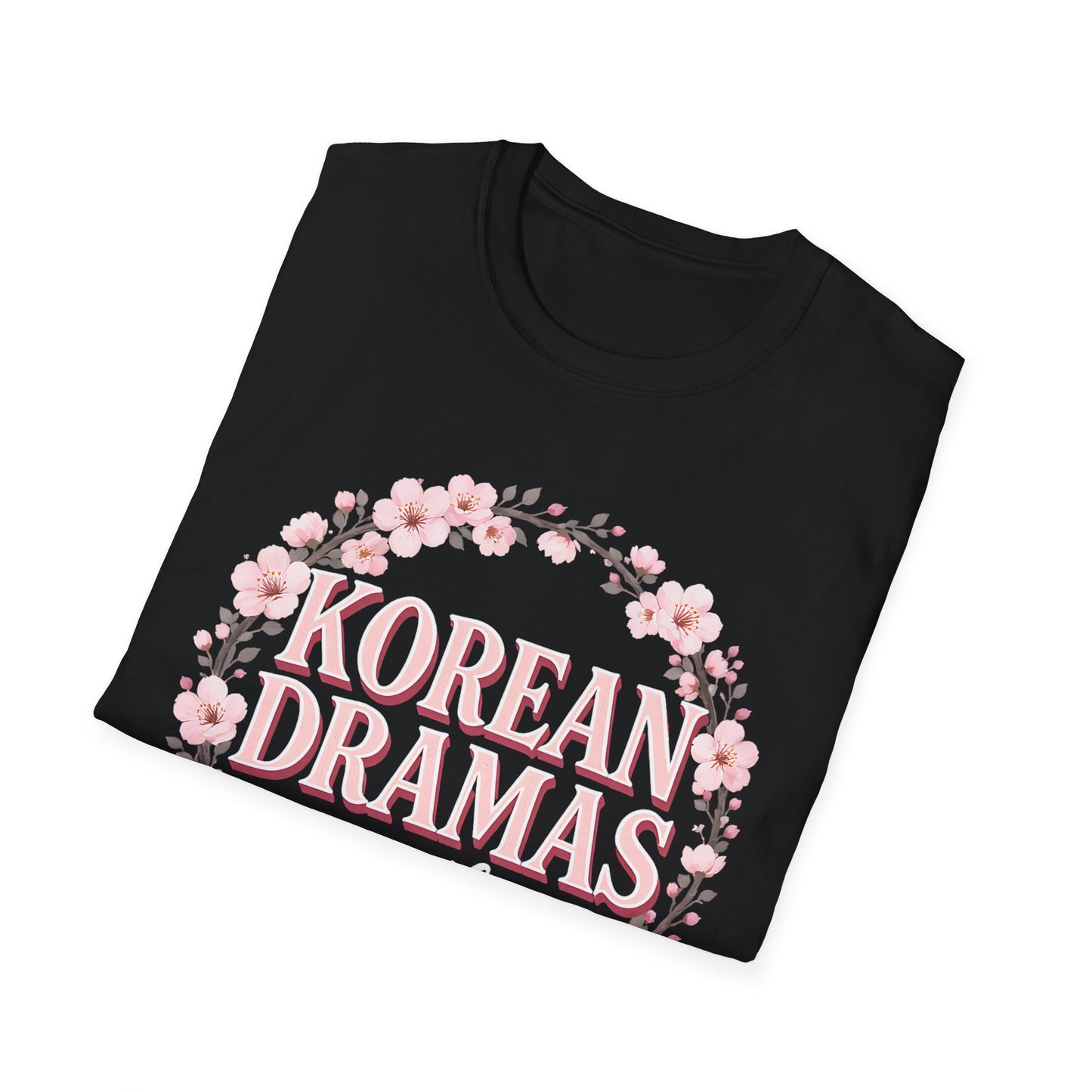 Korean Dramas Are My Therapy T-Shirt — K-Drama Fan Floral Tee