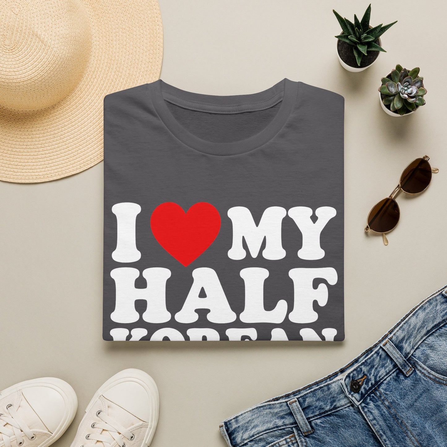 I LOVE MY HALF KOREAN HUSBAND T-SHIRT