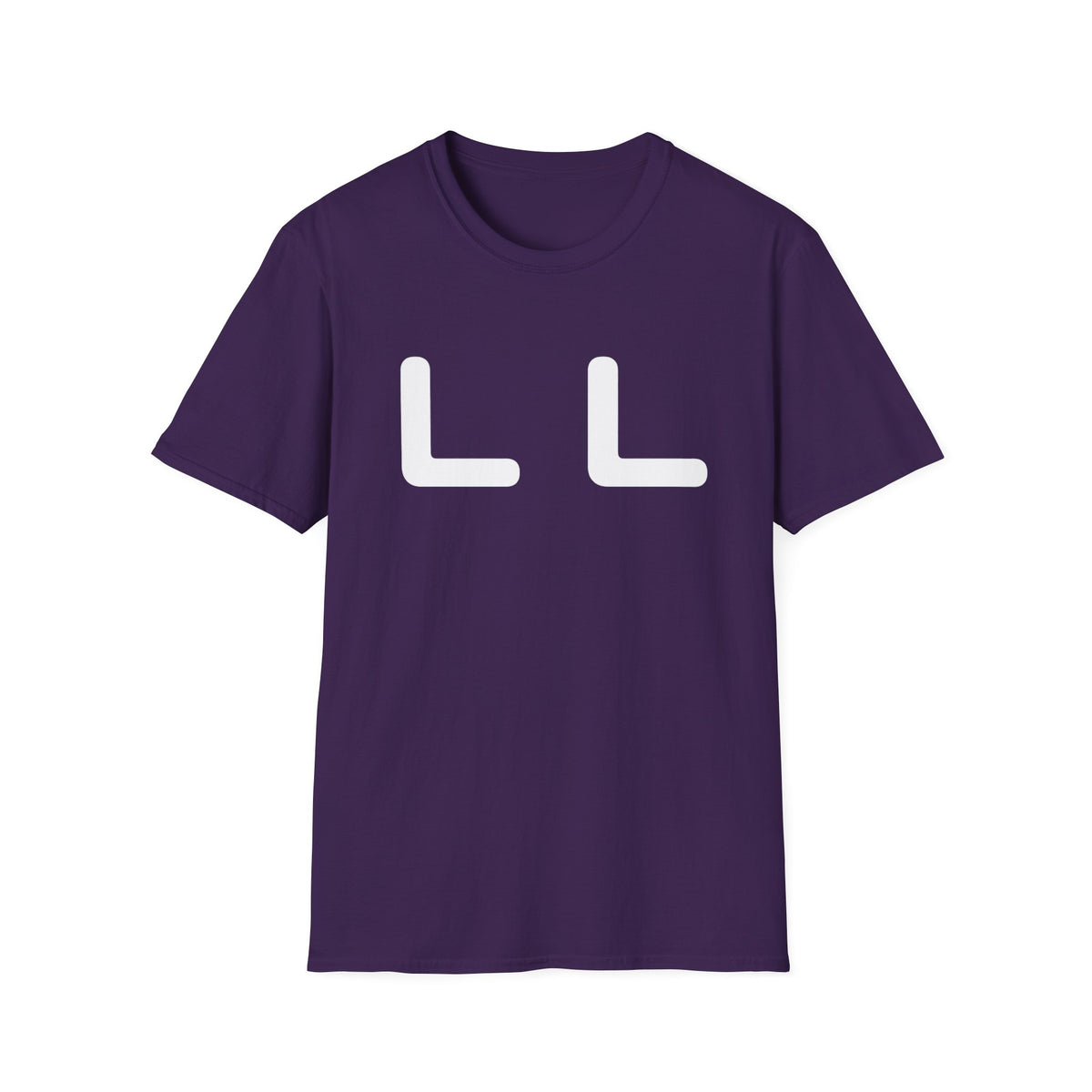 Minimalist LL Graphic T-Shirt — Bold White Letter Design