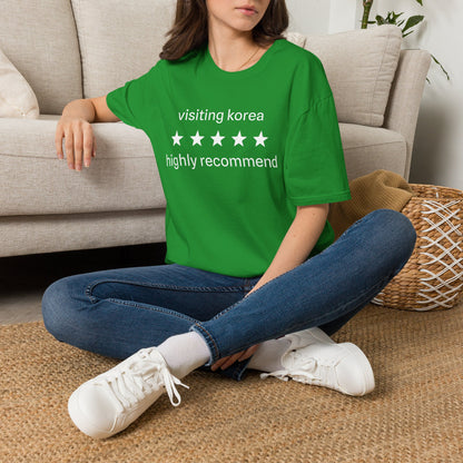 T-Shirt — "Visiting Korea  Highly Recommend" Travel Tee