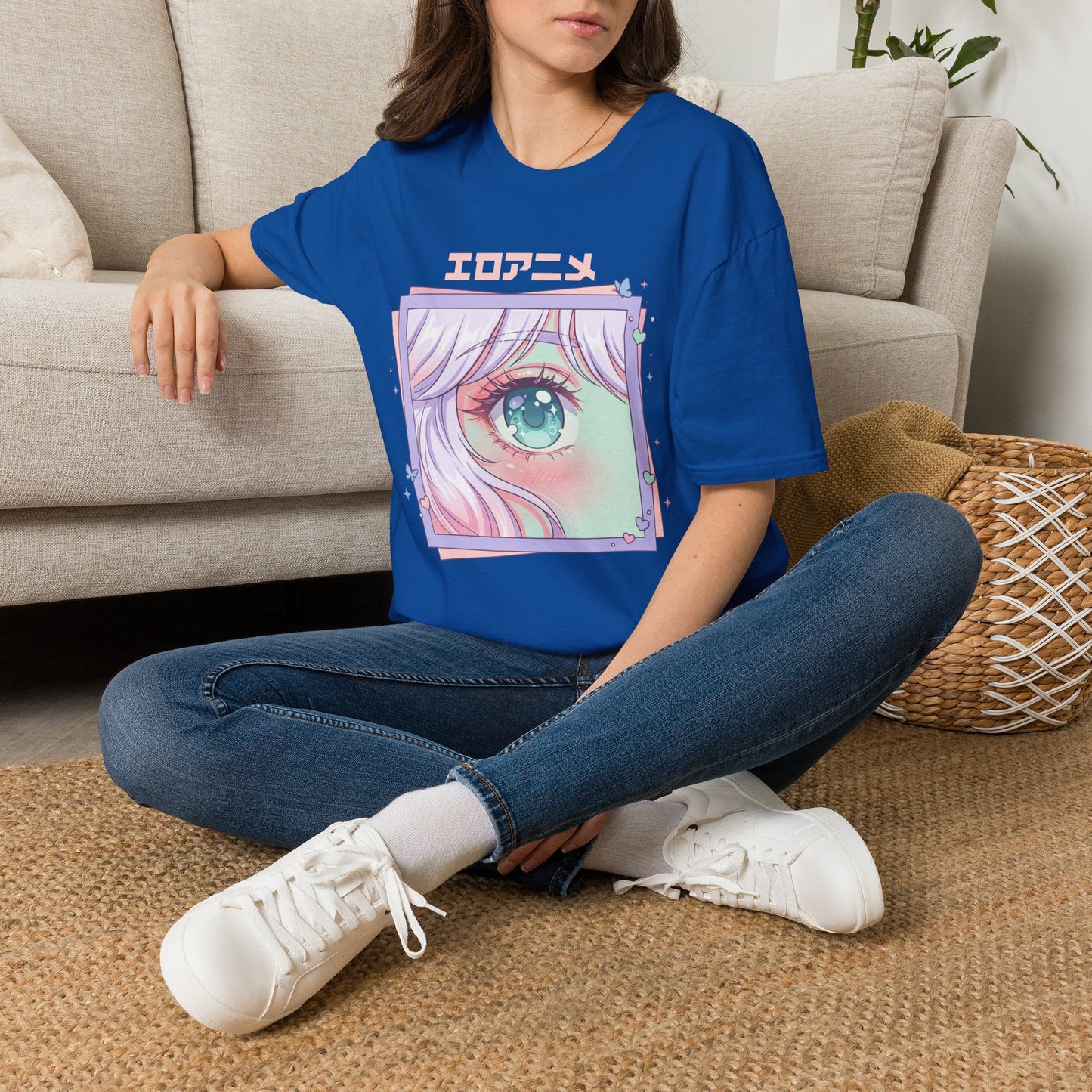 Anime Eye Graphic T-Shirt — エロアニメ Pastel Kawaii Aesthetic