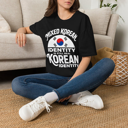 Mixed Korean Identity T-Shirt — Korean Flag Heritage Tee