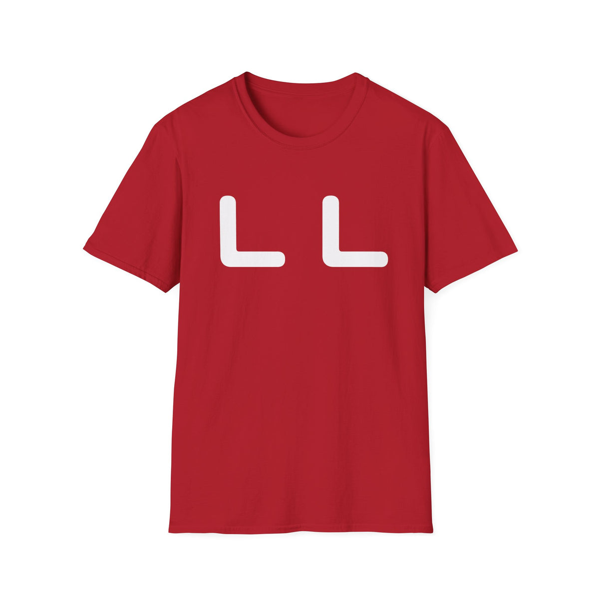 Minimalist LL Graphic T-Shirt — Bold White Letter Design