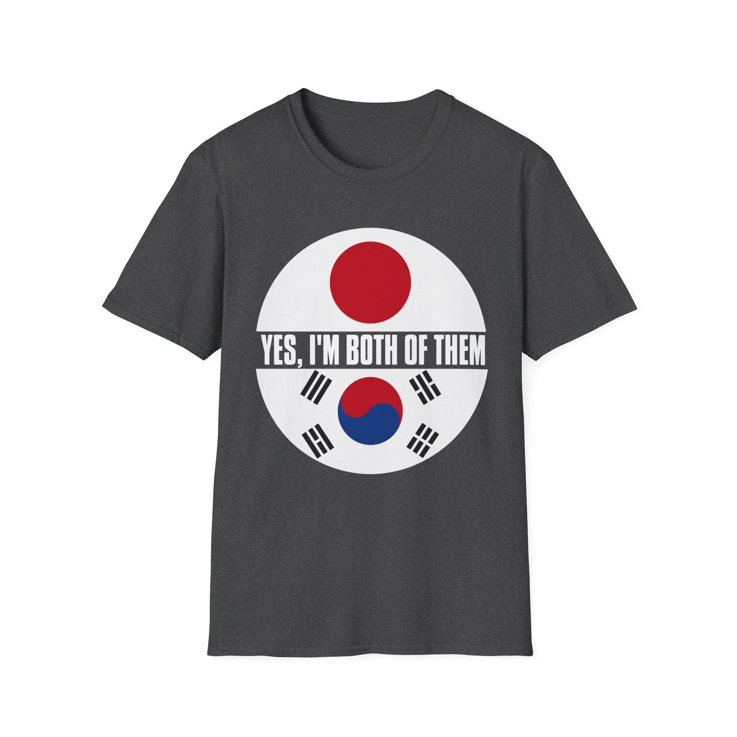T-Shirt — "Yes, I'm Both of Them" Japan & Korea Flag Pride Tee
