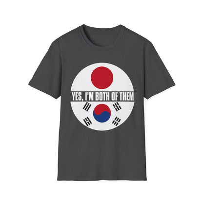 T-Shirt — "Yes, I'm Both of Them" Japan & Korea Flag Pride Tee