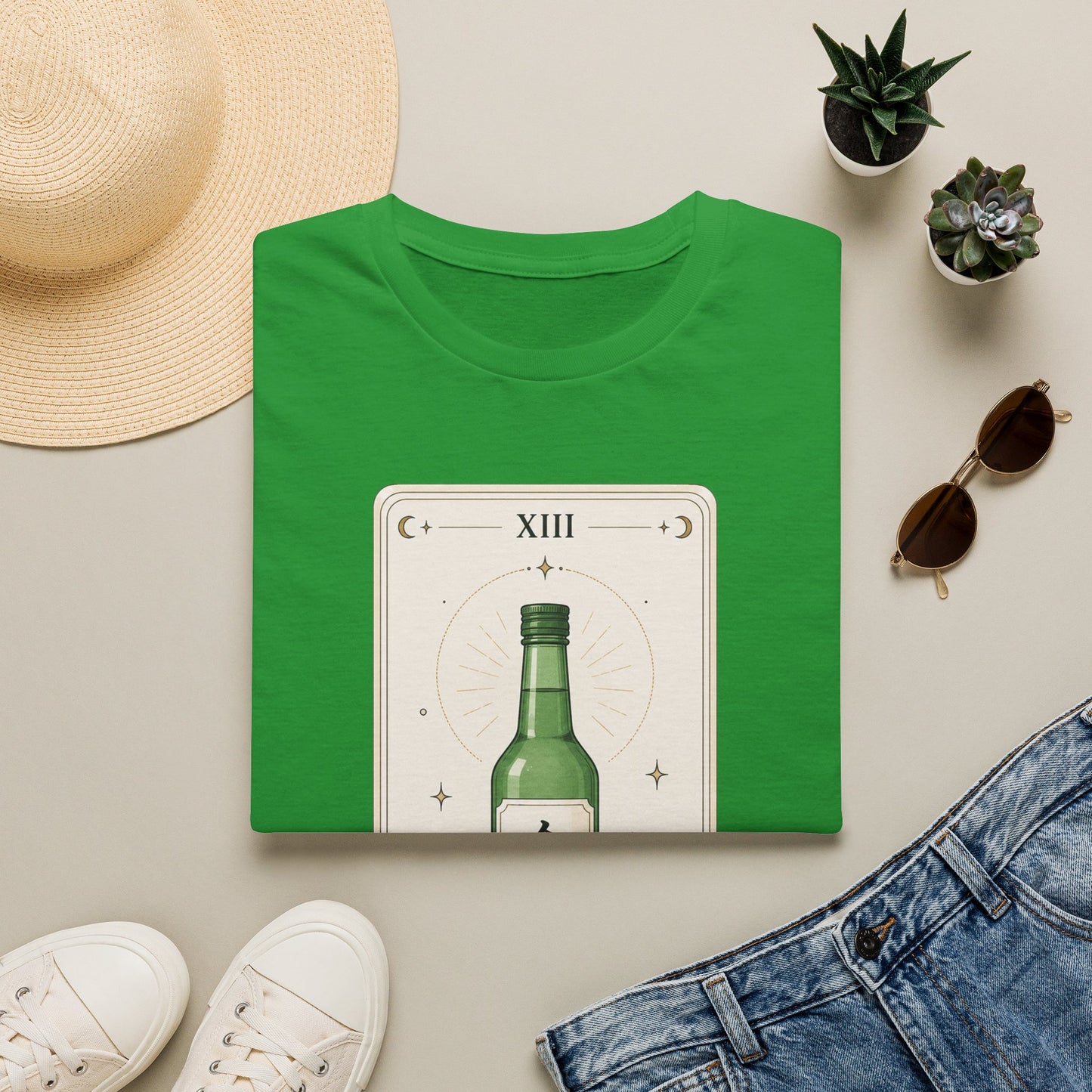 Soju Tarot T-Shirt — Illustrated Bottle 'The Soju' Graphic Tee