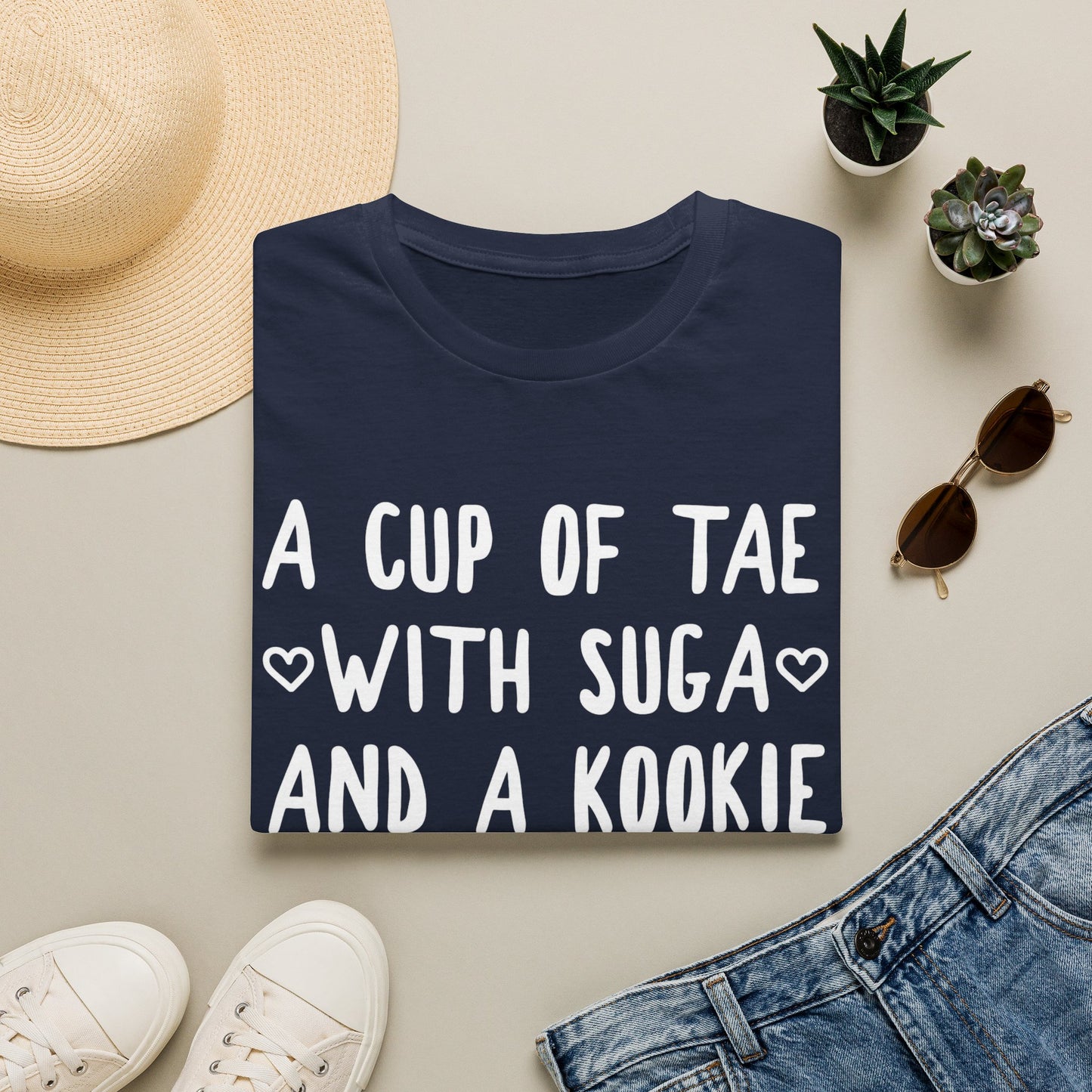 A Cup of Tae with Suga and a Kookie T-Shirt — BTS Fan Quote Tee