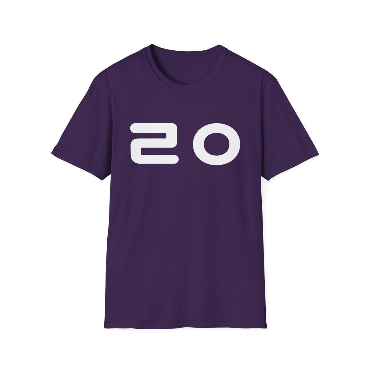 Minimal '20' Graphic T-Shirt — Retro Numeric Logo Tee