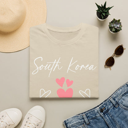 South Korea Love Hands Unisex Softstyle T-Shirt - Perfect for K-Pop Fans and Cultural Celebrations