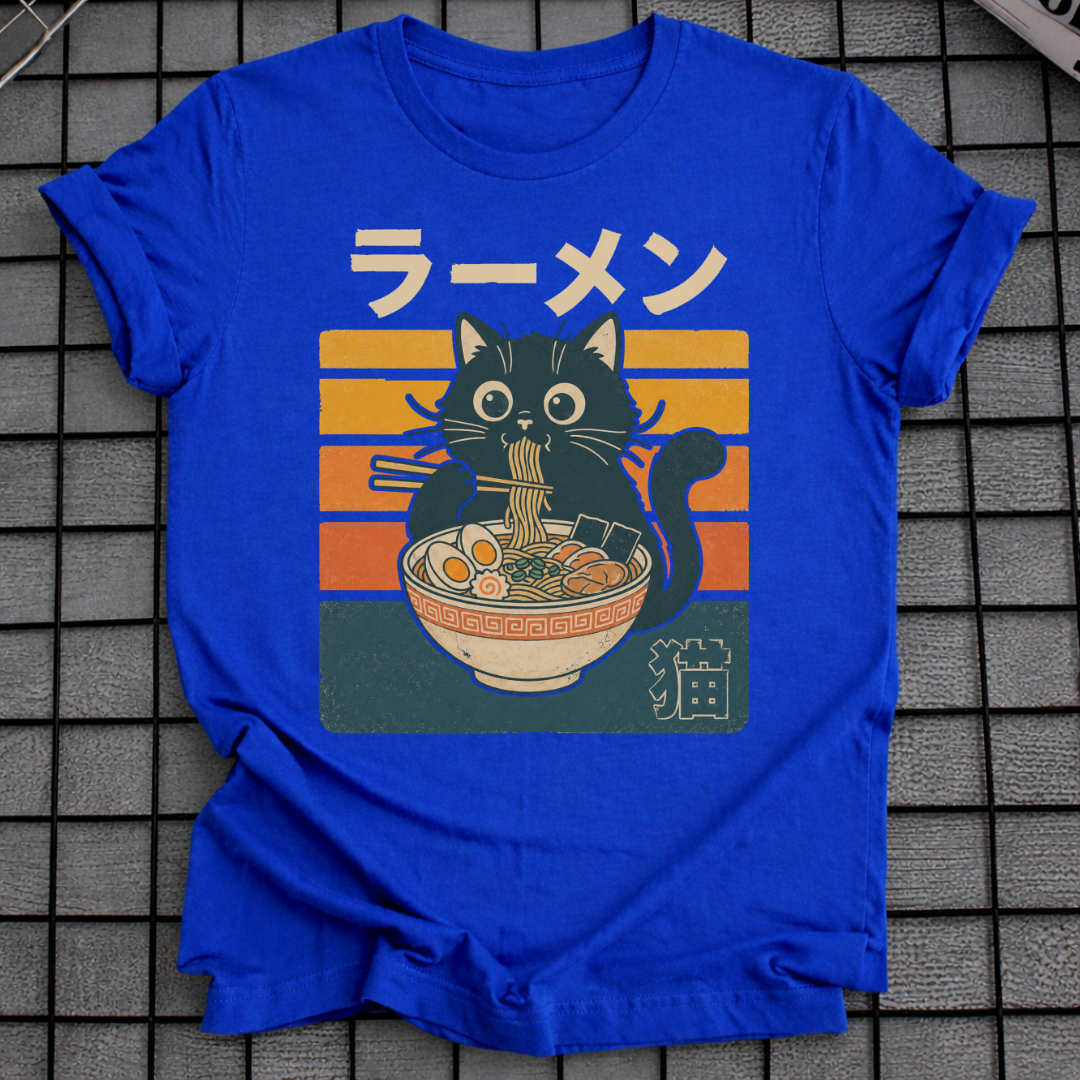 JAPANISCHES NEKO ISST RAMEN T-SHIRT