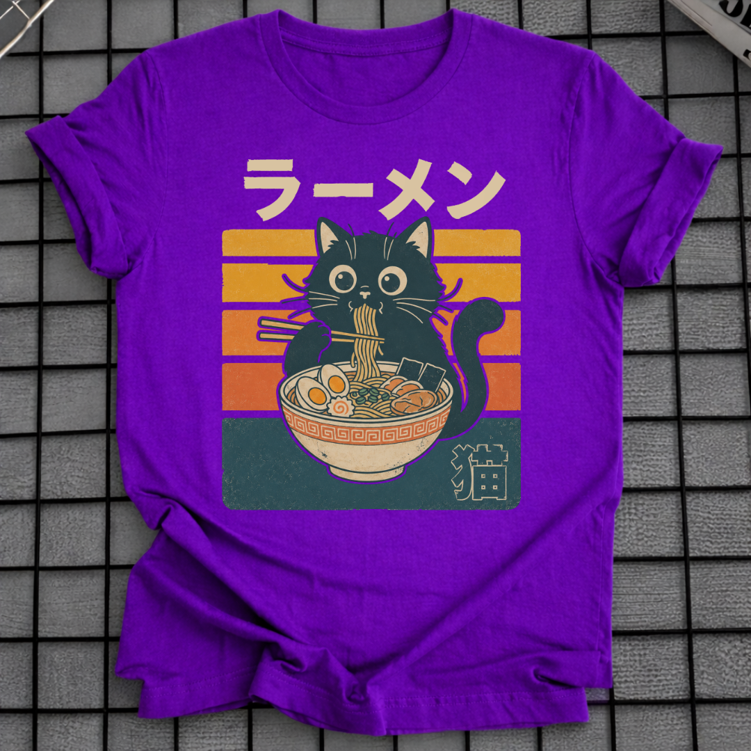 JAPANISCHES NEKO ISST RAMEN T-SHIRT