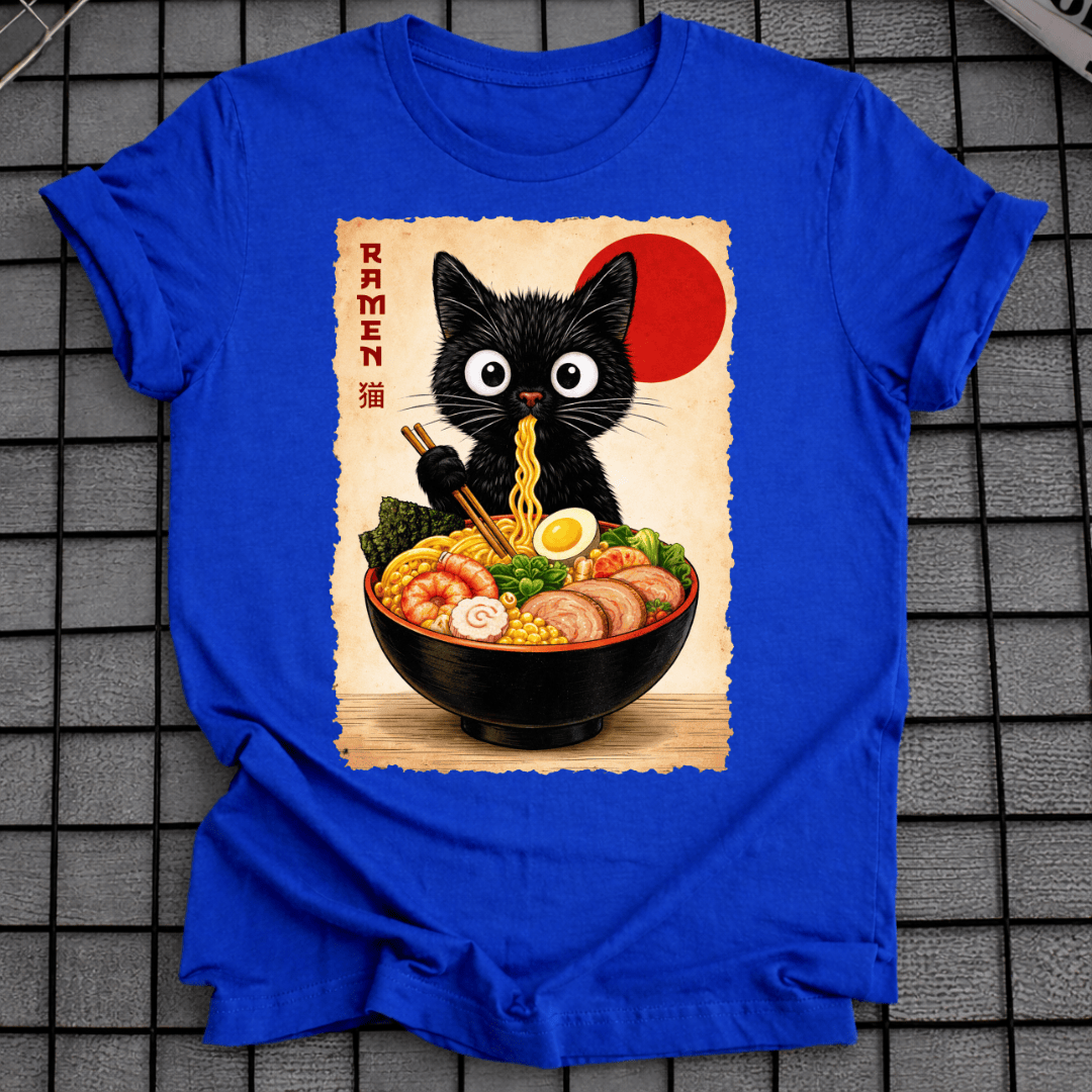 SCHWARZES KITTY RAMEN T-SHIRT