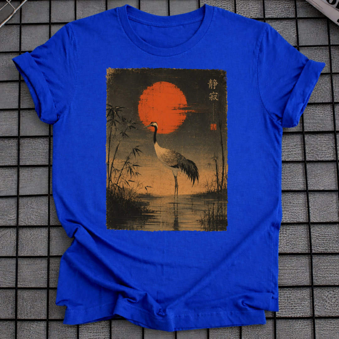 KRANICH & ROTE SONNE T-SHIRT