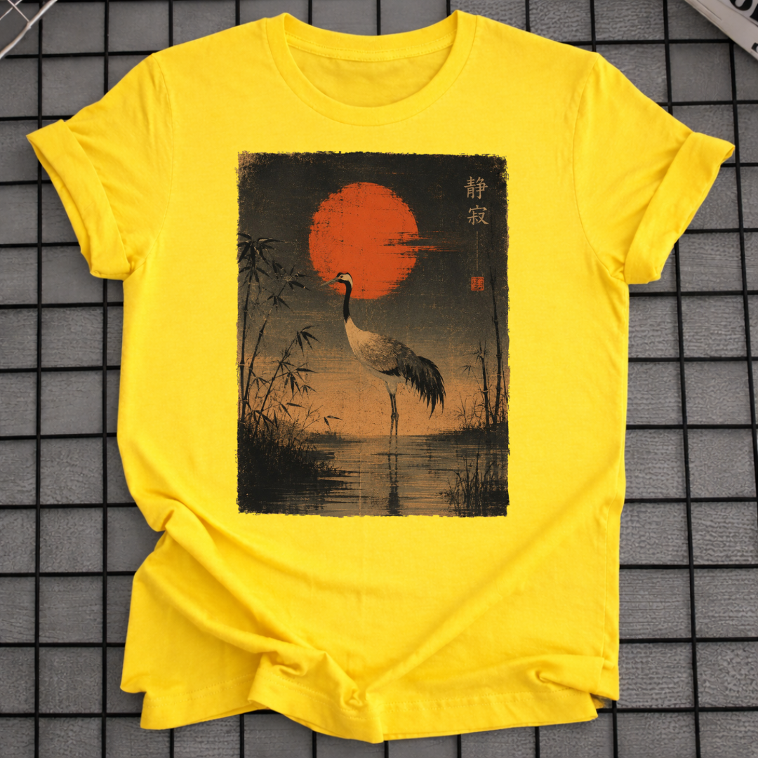 KRANICH & ROTE SONNE T-SHIRT