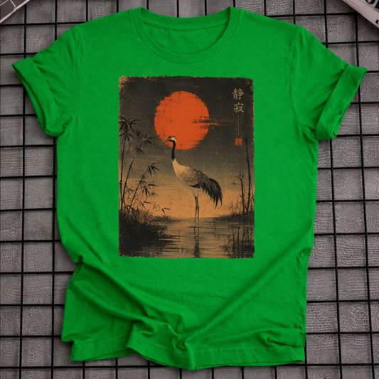 KRANICH & ROTE SONNE T-SHIRT