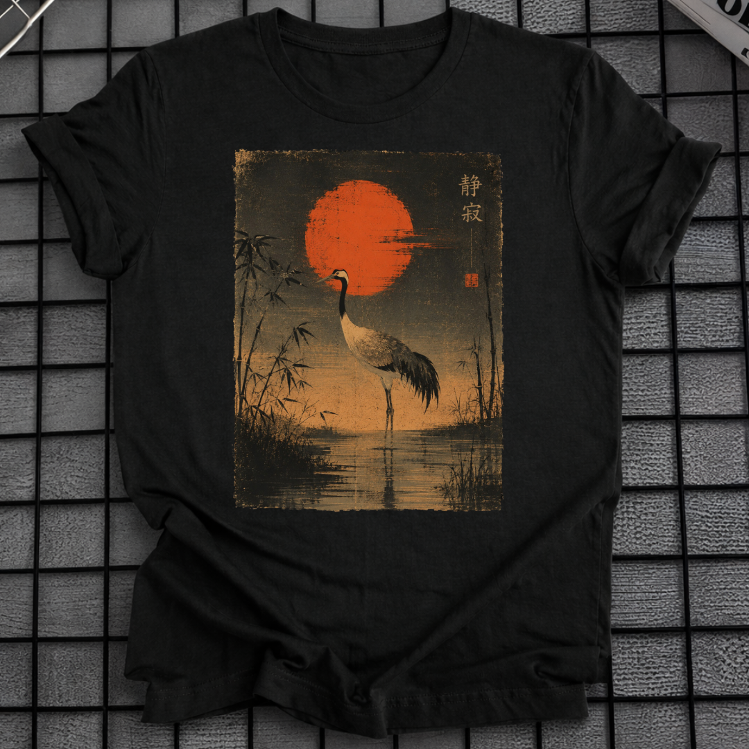 KRANICH & ROTE SONNE T-SHIRT