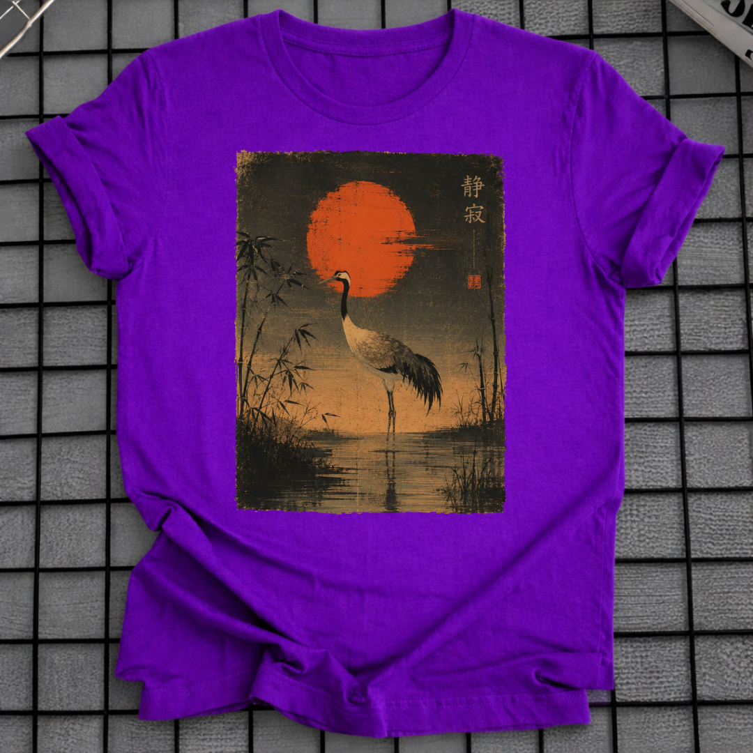 KRANICH & ROTE SONNE T-SHIRT