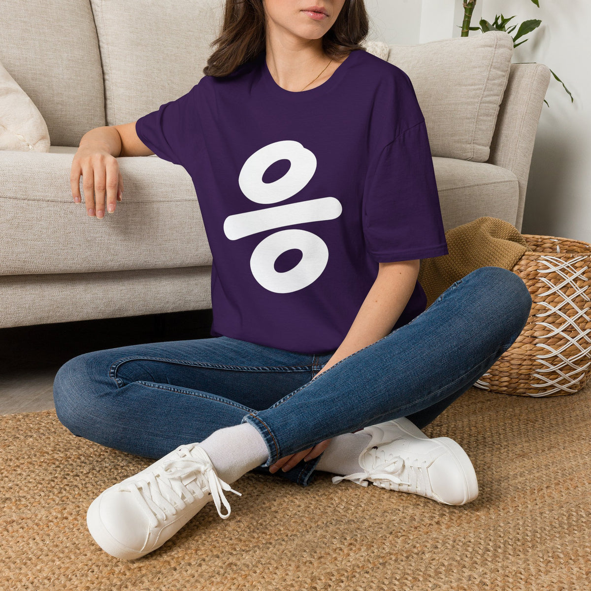 Percent Symbol Graphic T‑Shirt — Minimal Symbol Tee