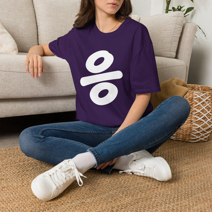 Percent Symbol Graphic T‑Shirt — Minimal Symbol Tee