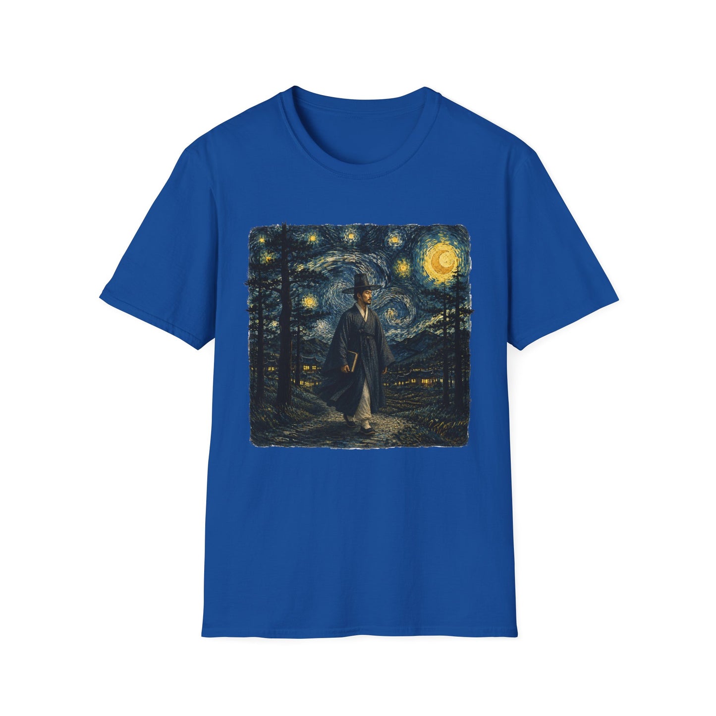 Starry Night Cowboy T-Shirt — Van Gogh Style Western Art Tee