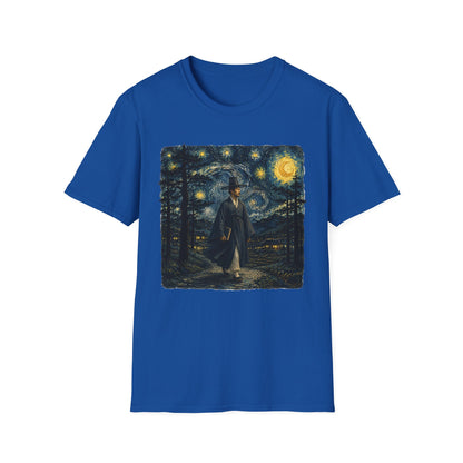 Starry Night Cowboy T-Shirt — Van Gogh Style Western Art Tee