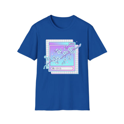 Retro Cherry Blossom T-Shirt — Aesthetic Vaporwave Floral Tee