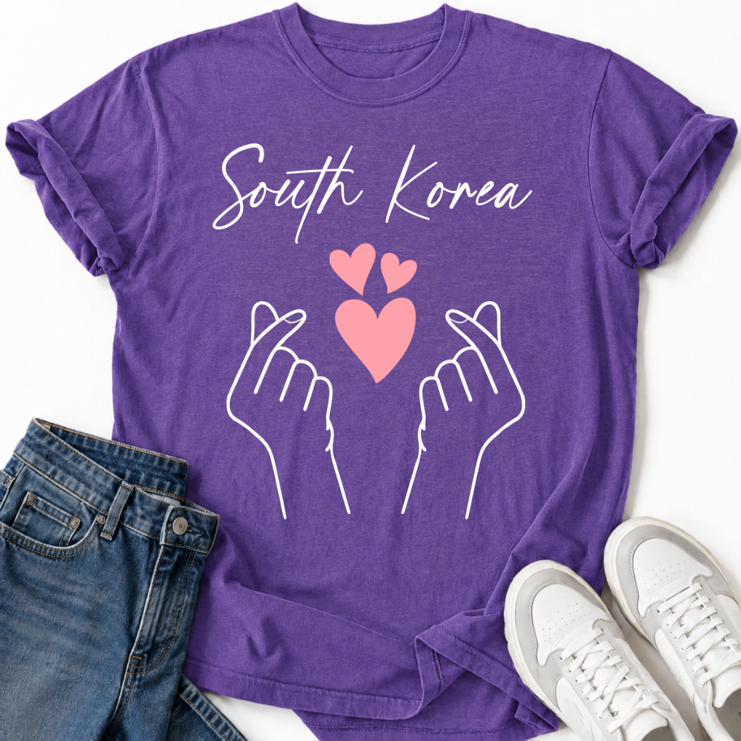 SOUTH KOREA FINGER HEARTS T-SHIRT
